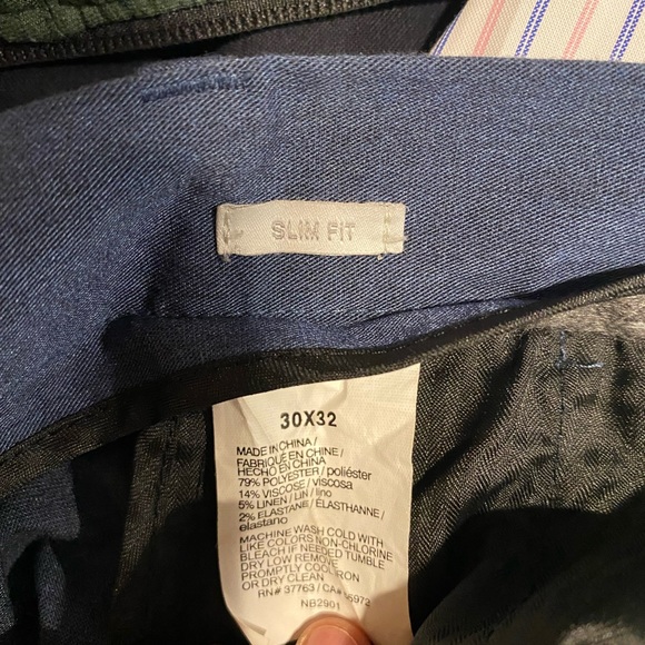Perry Ellis navy dress pants 32x32 - Picture 2 of 2